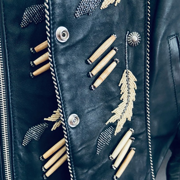 Tribe America Vintage Leather Jacket & Vest - 8 - Picture 8 of 10